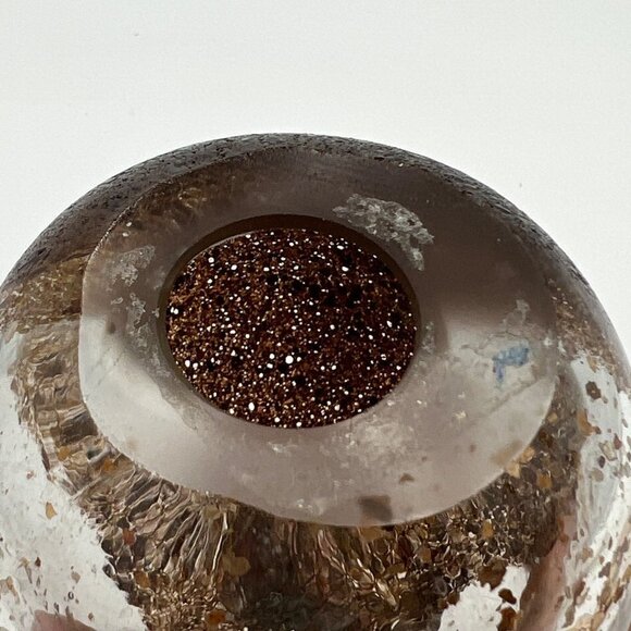 VINTAGE HAND-BLOWN gold flake glass owl art paper weight art collectable home de - Picture 9 of 13